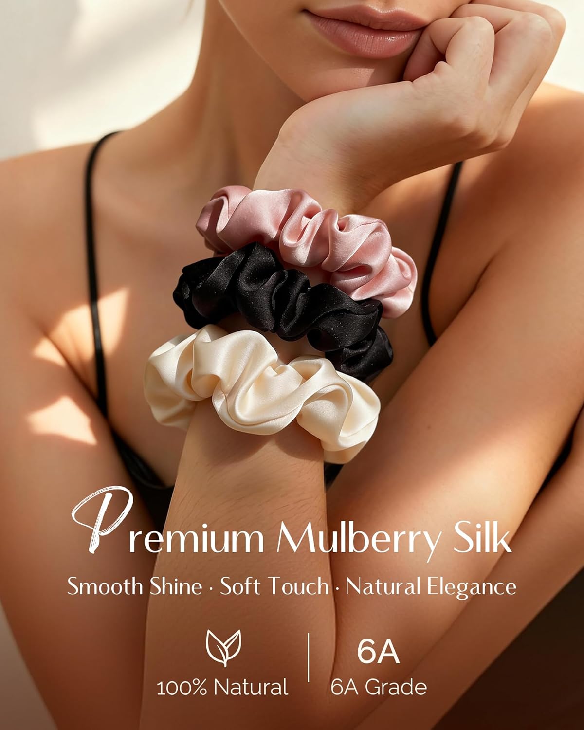 Velvyy Silk Scrunchies — Mulberry, 6-Pack