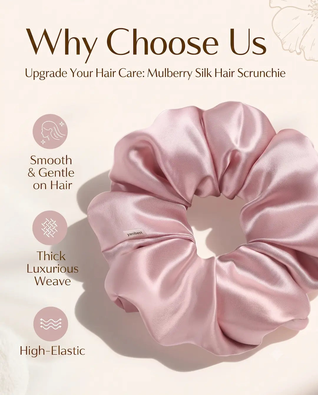 Velvyy Silk Scrunchies — Mulberry, 6-Pack