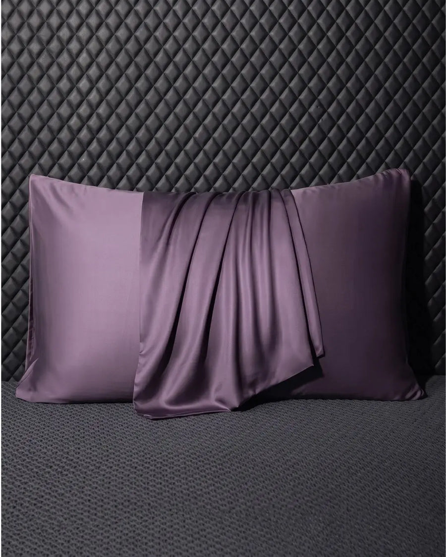 VELVYY 22-momme mulberry silk pillowcase in Purple — for smoother hair and skin