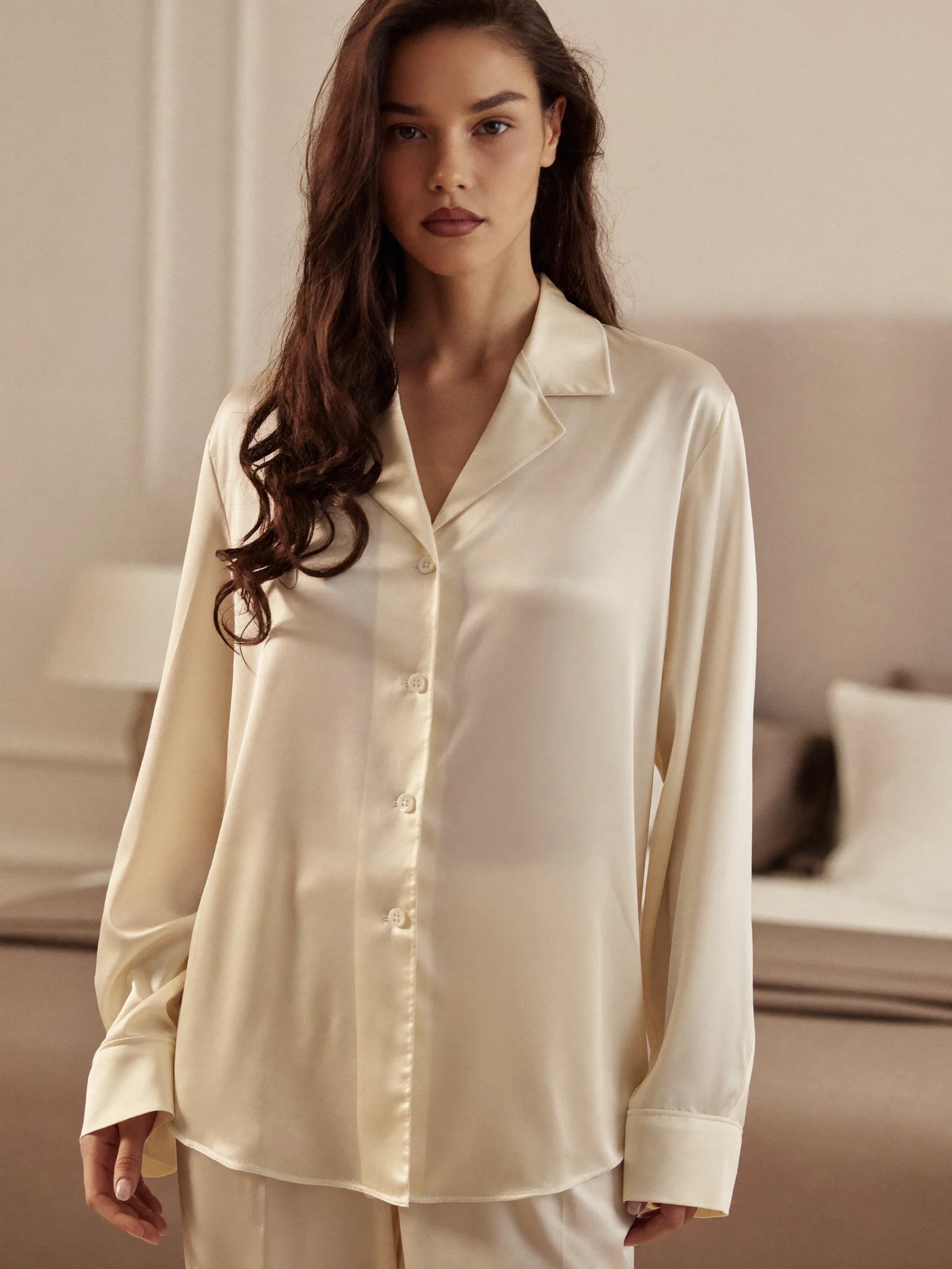 Velvyy Silk Pajama Set — Long-Sleeve Mulberry